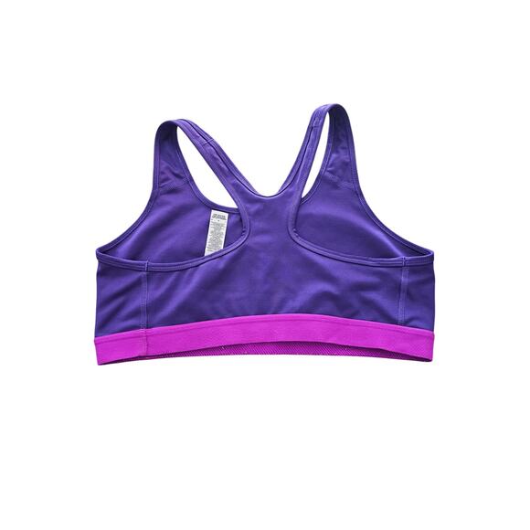 Nike Dri Fit Womens Sz L Classic Racerback Sports Bra Purple - Picture 3 of 3